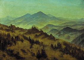 Caspar David Friedrich Landschaft mit dem Rosenberg in der bohmischen Schweiz Norge oil painting art